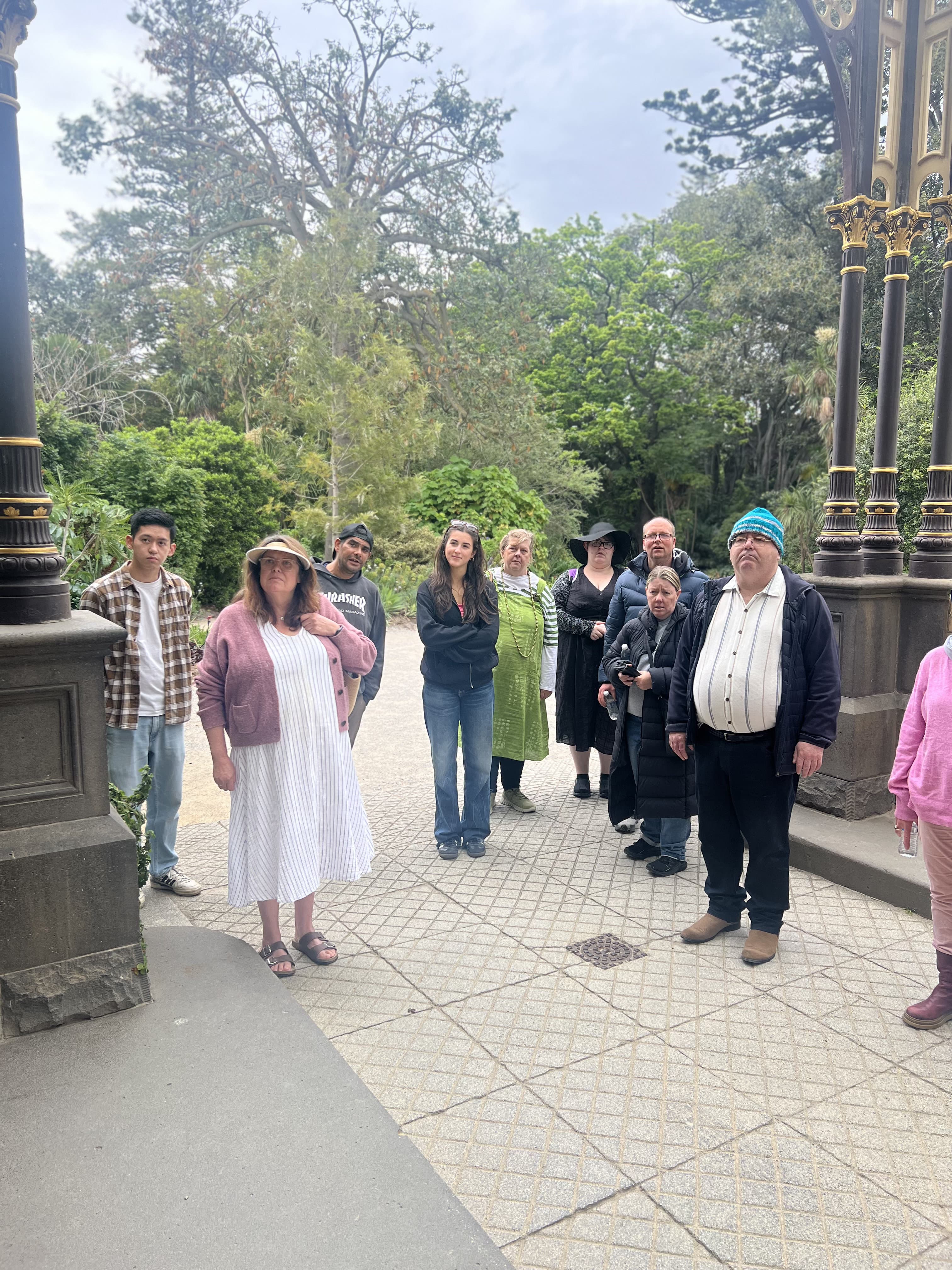 The Lyft Community group inside the Royal Botanic Gardens conservatory.