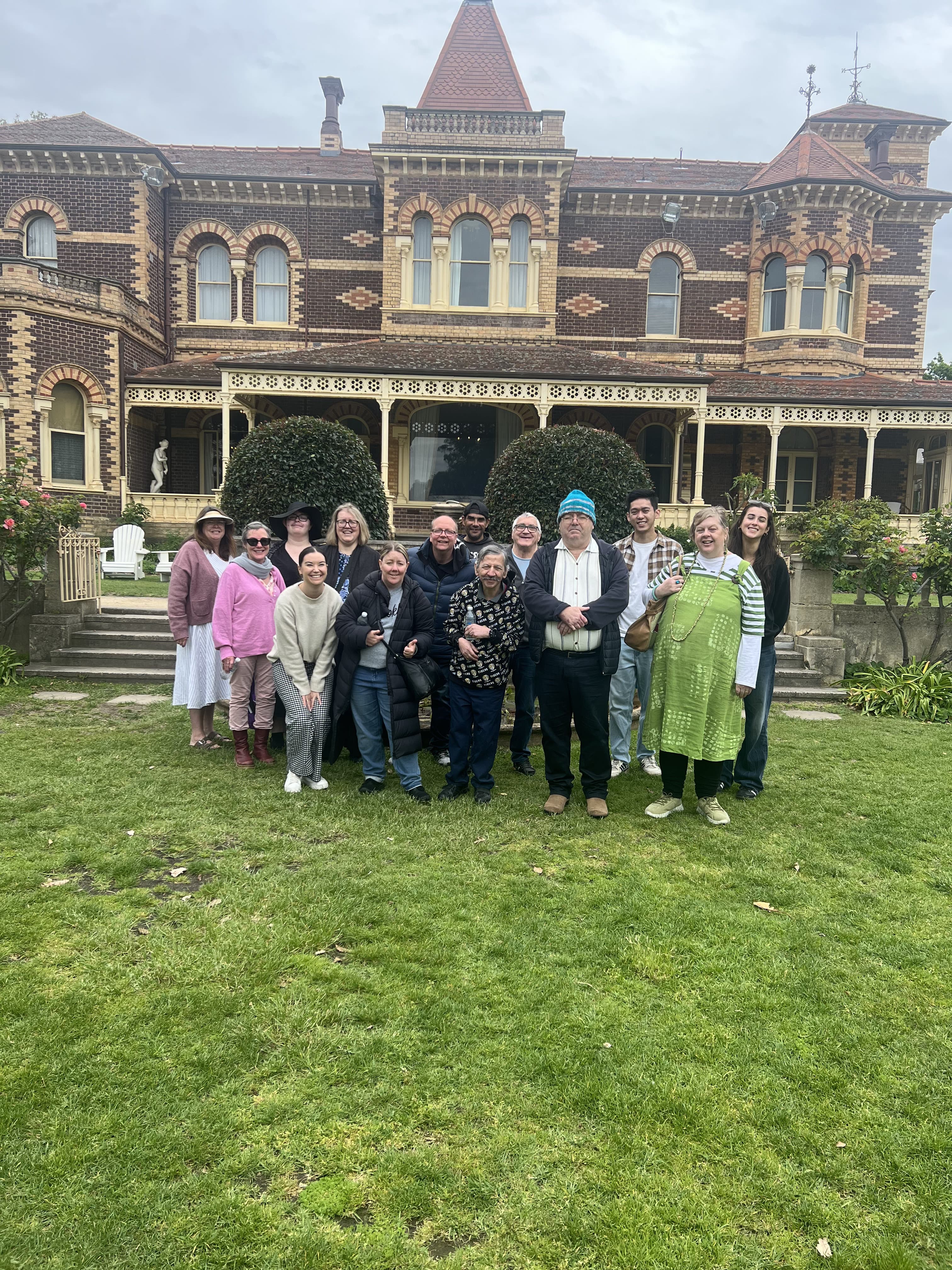 The Lyft Community group on the lawn in front of Labassa mansion.